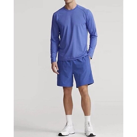 RLX Ralph Lauren Classic Fit Performance Mesh Long-Sleeve Shirt SZ 2XL Men Blue - Picture 3 of 7